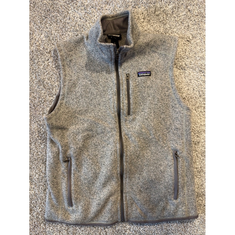 Patagonia Vest Mens L Gray Better Sweater Full Zip Fleece Outdoor 25882